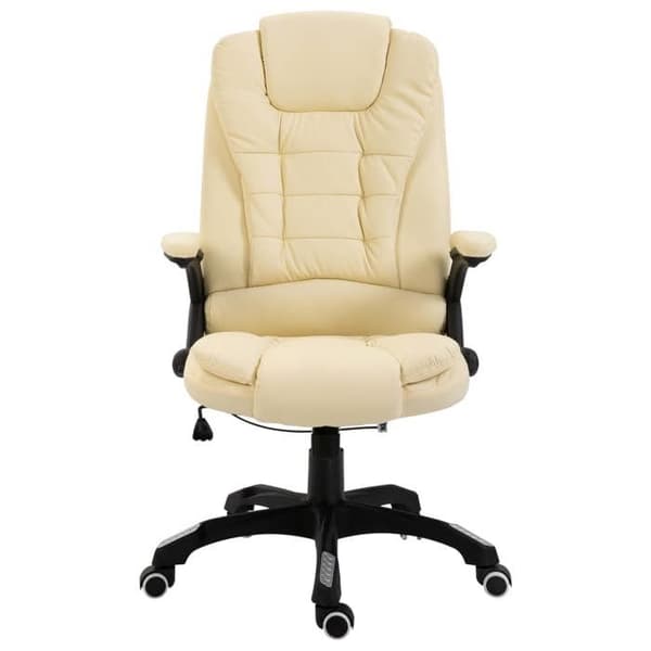 Maison Exclusive - Kontorsstol Creme Konstläder Grädde