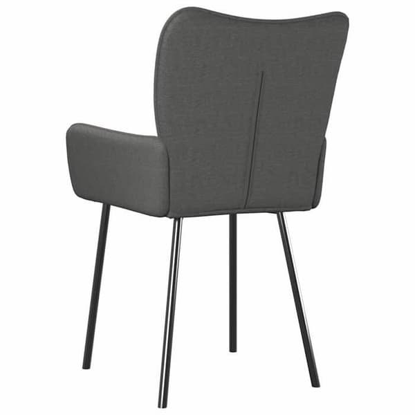 Maison Exclusive - 2 tummanharmaata kangasruokatuolin setti Mörkgrå