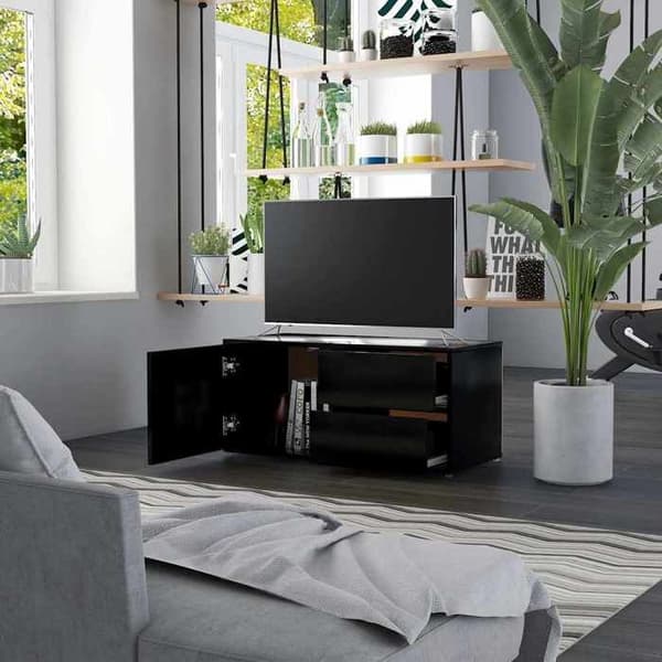 Maison Exclusive - TV Møbel Sort 80x34x36 cm Ingeniørtræ