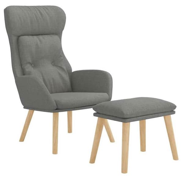 Maison Exclusive - Relax stol med fodstøtte Lys grå Stof