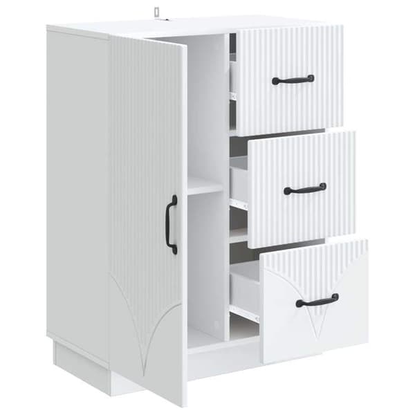 Maison Exclusive - Buffet Hvid 66 x 34,5 x 87 cm Ingeniørtræ
