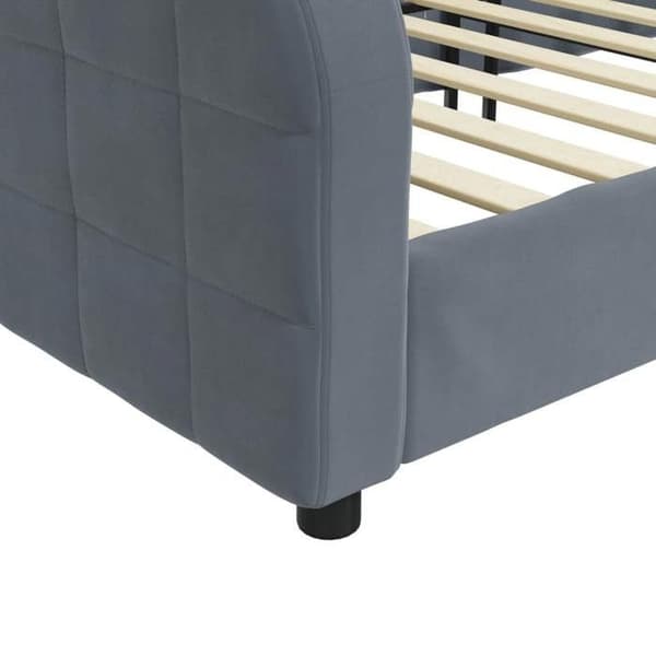 Maison Exclusive - Tummanharmaa lepotuoli 80x200 cm sametti