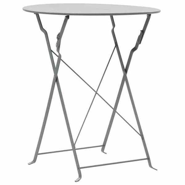 Maison Exclusive - Bistro möbel 3 delar Grått Stål