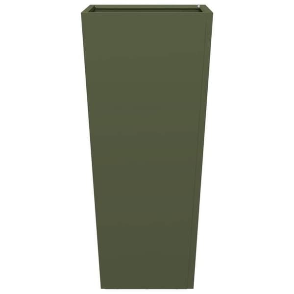 Maison Exclusive - Olivgrön kruka 35x35x75 cm stål