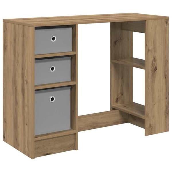 Maison Exclusive - Håndlavet egetræskontor 100 x 40 x 75 cm Ingeniørtræ Ek