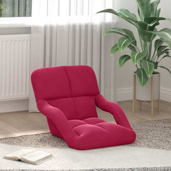 Maison Exclusive - Justerbar gulvstol Bordeaux Velour