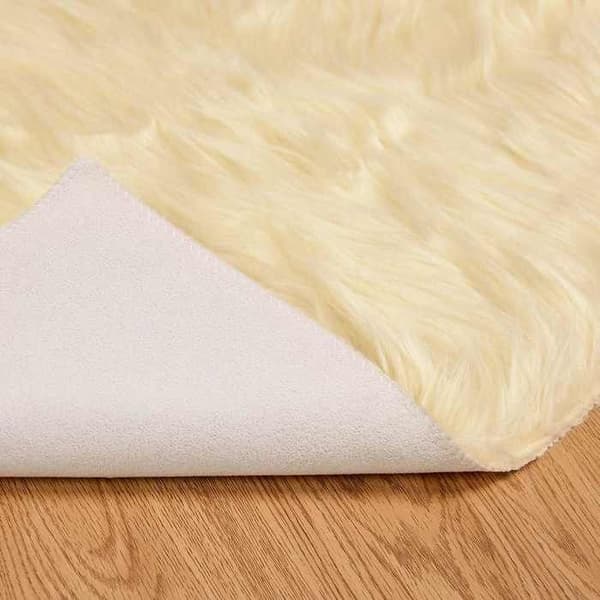 Matto - MAISON EXCLUSIVE - TAFALLA - tekoturkki - polyesteri - Ø 100 cm Grädde