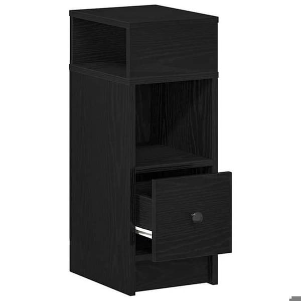 Maison Exclusive - Natborde 2 stk med skuffe sort 25x31x66 cm