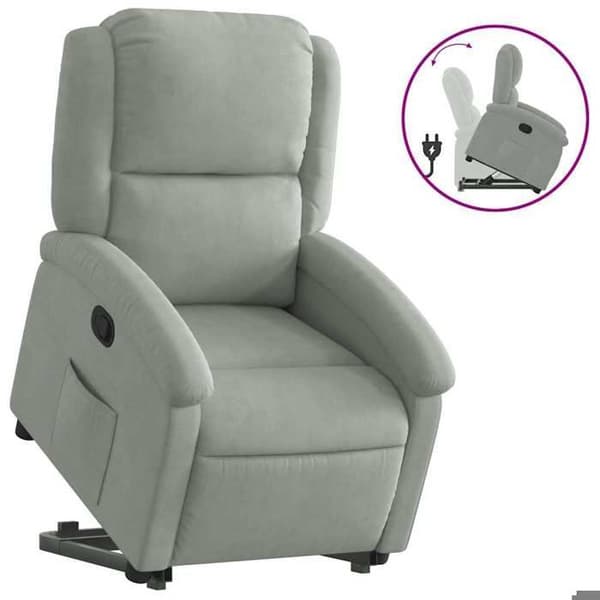 Maison Exclusive - Grå sammet recliner