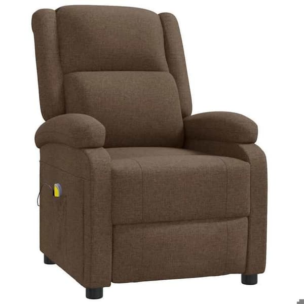 Maison Exclusive - Massagefåtölj Brun Tyg