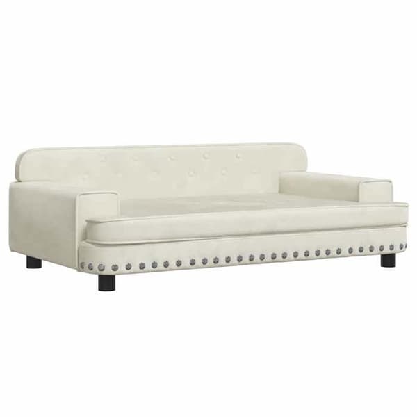 Maison Exclusive - Hundsäng crème 90x53x30 cm sammet Grädde