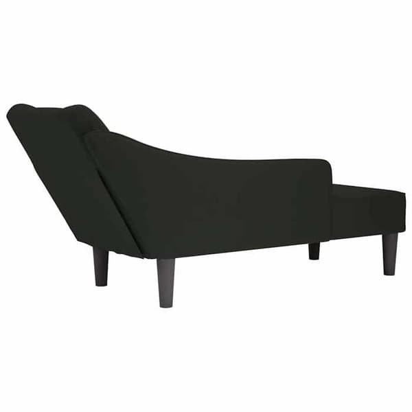 Maison Exclusive - Lang stol med højre armlæn i sort velour