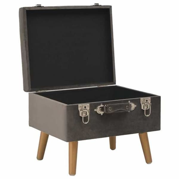 Maison Exclusive - Förvaringspall 40 cm Grå Sammet