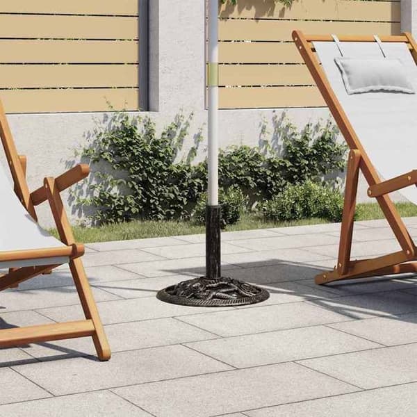 Maison Exclusive - Sort og bronze parasolfod 9 kg 40 cm støbejern