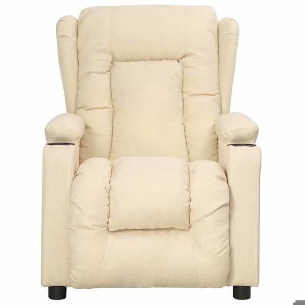 Lænestol - EKSKLUSIV HUS - Creme model - Polyester stof - 3 manuelle positioner - Træ- og metalramme Grädde