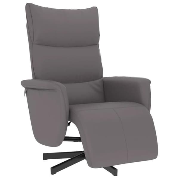 Maison Exclusive - Recliner med fotstöd i grått konstläder Grå