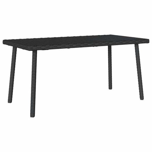 Havebord til haven - EKSKLUSIV HUS - 80 x 40 x 37 cm - Vævet harpik (poly rattan) - Stålramme - Sort