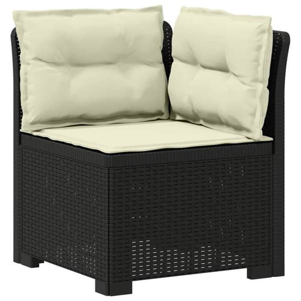 Havemøbel - EKSKLUSIV HUS - 5 pladser - Rattan-look PP - UV-resistent - Grå