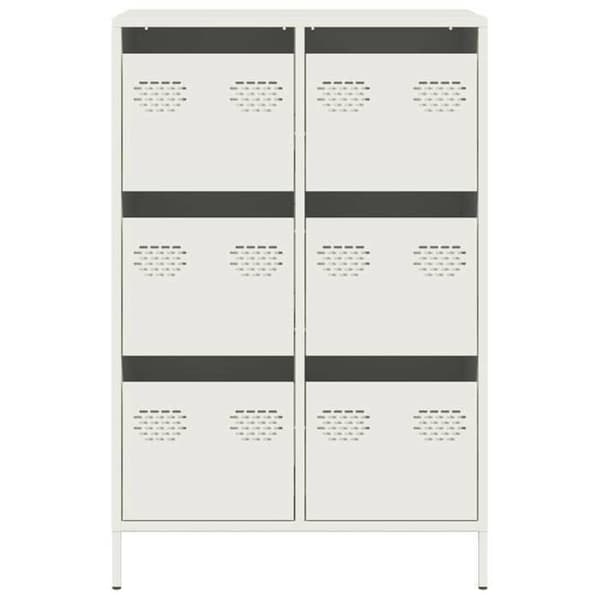 Maison Exclusive - Hvid buffet 68x39x101,5 cm stål