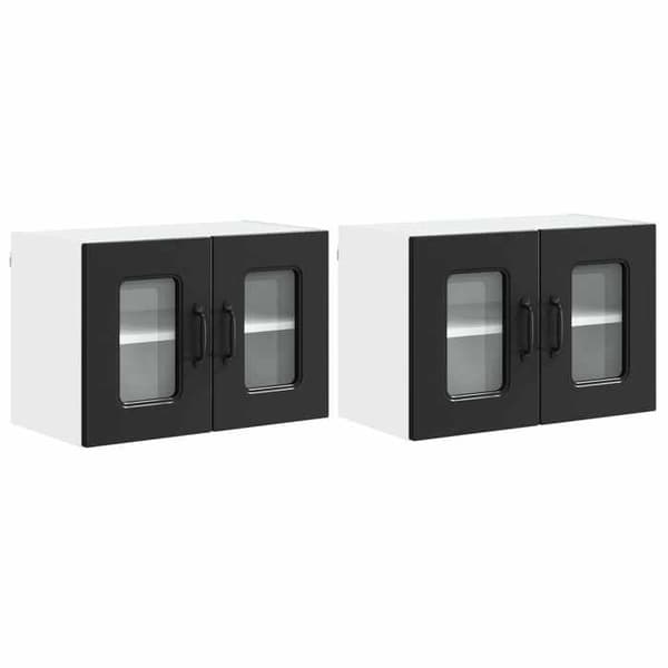 Maison Exclusive - Kalmar 2 stk. opvaskemaskine panel Sort ingeniørtræ Svart