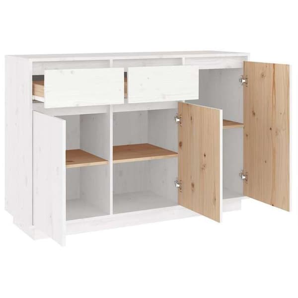 Maison Exclusive - Vit buffé 110x34x75 cm av massivt furu Vit