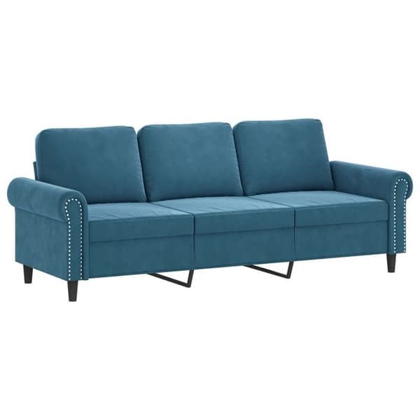 Maison Exclusive - 2 kpl sohvasetti tyynyillä Sininen Sametti