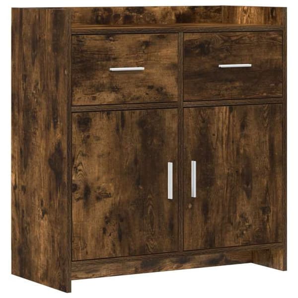 Maison Exclusive - Buffé Ek rökt 75 x 36 x 80 cm Ingenjörsträ