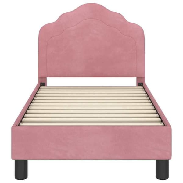 Maison Exclusive - Sengestel til småbørn med rosa hovedgærde 70 x 140 cm Ros