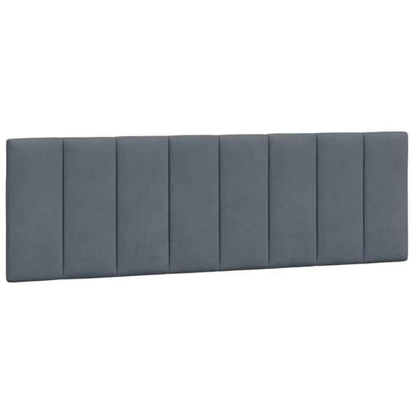 Maison Exclusive - Huvudgavelkudde Hanko mörkgrå 160 cm sammet mörkgrå