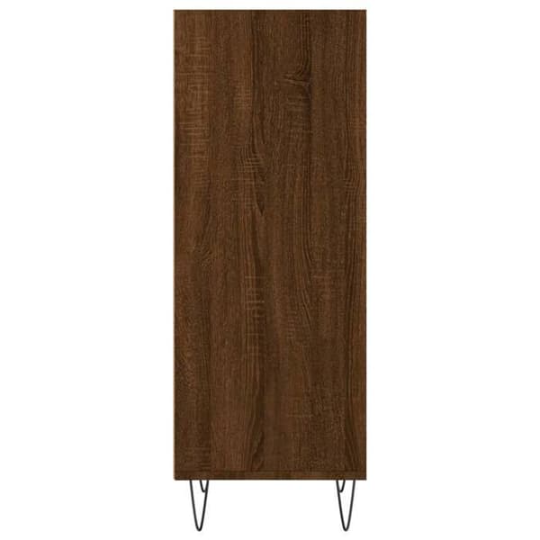 Maison Exclusive - Buffet i brunt egetræ 34,5x32,5x90 cm ingeniørtræ brun ek