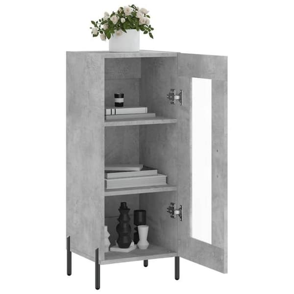 Maison Exclusive - Buffet Grå beton 34,5x34x90 cm Ingeniørtræ