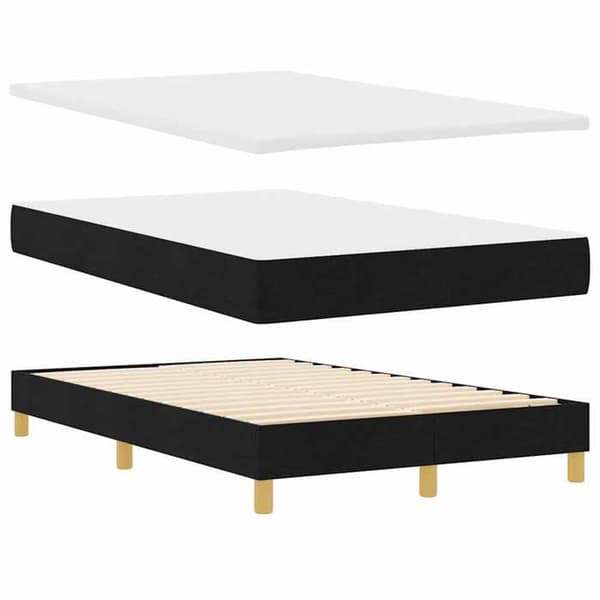 Maison Exclusive - LED-fjederseng med sorte LED-striber 120 x 200 cm stof