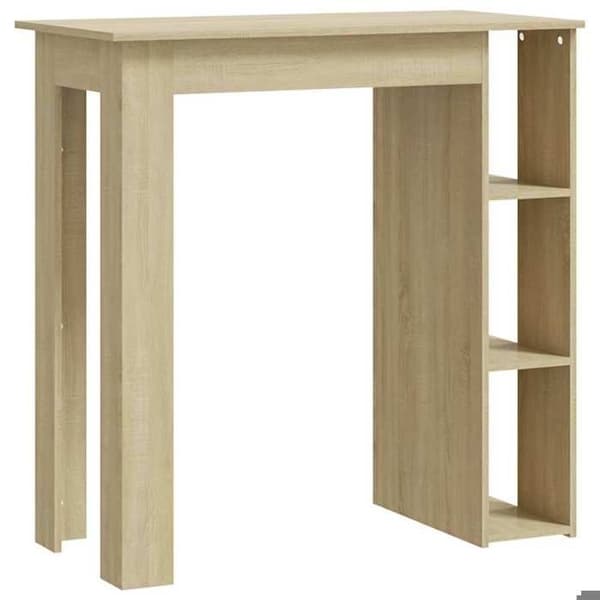 Barbord - EKSKLUSIV HUS - Sonoma eg - 3 hylder - 102x50 cm - Spånplader