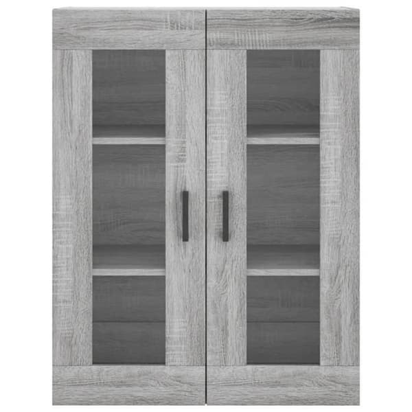 Maison Exclusive - Buffé hög Sonoma grå 69,5x34x180 cm Ingenjörsträ