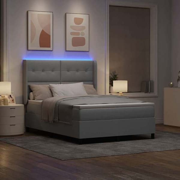 Maison Exclusive - LED-jousipatja Harmaa 160 x 200 cm kangas