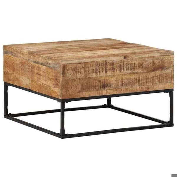Maison Exclusive - Alustaso 68x68x41 cm Raaka mangopuu
