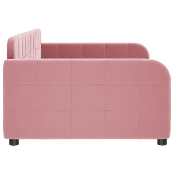 Maison Exclusive - Sängsoffa utan madrass rosa 90x200 cm sammet