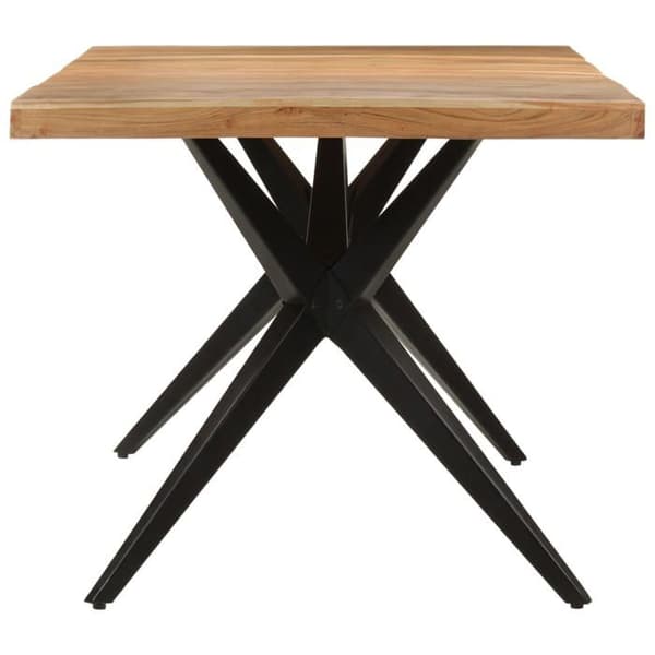 Maison Exclusive - Sort spisebord 180x90x77 cm i solid akacietræ