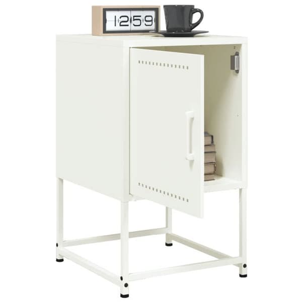 Maison Exclusive - Sängbord 2 st vit 36x39x60,5 cm stål