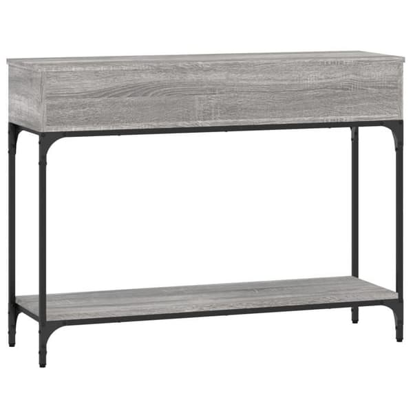 Bordskonsol - MAISON EXCLUSIVE - Sonoma grå 100x30,5x75 cm - Ingenjörsträ - Metallram - Väggmontering Sonoma grå