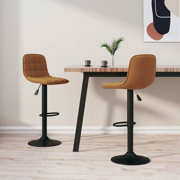 Maison Exclusive - Barstolar set om 2 brun sammet