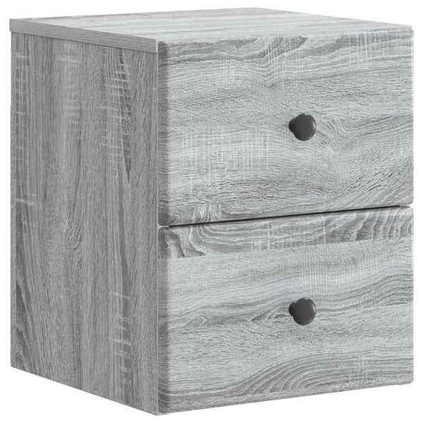 Maison Exclusive - Sonoma harmaa seinähyllyyöpyöre 34,5 x 33 x 40 cm