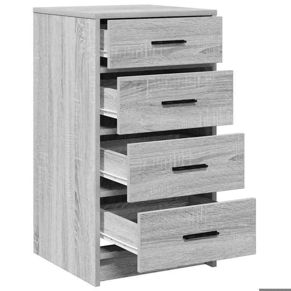 Buffé - EXKLUSIVT HEM - Sonoma - Grå - Ingenjörsträ - 40 x 41 x 75 cm Grå