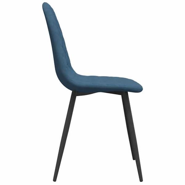 Maison Exclusive - Matstolar set om 2 Blå Sammet