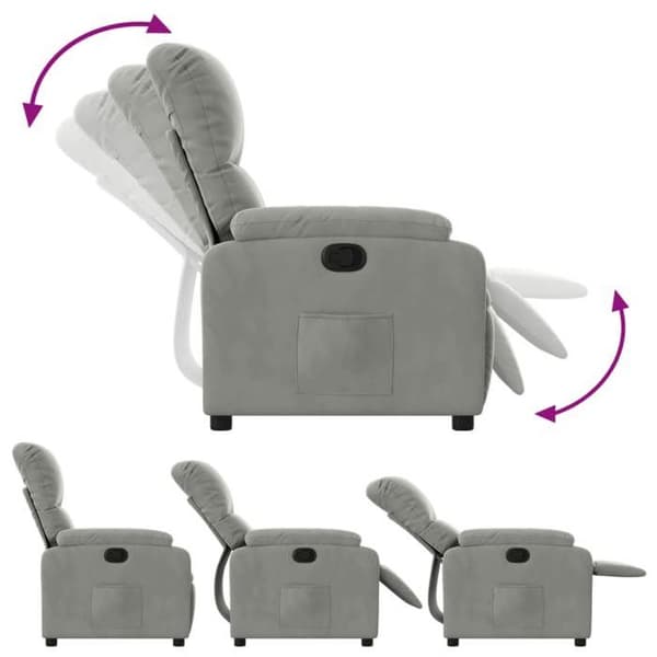Maison Exclusive - Grå lys mikrofiber lænestol