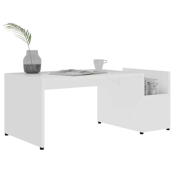 Bord - EKSKLUSIV HUS - 90 x 45 x 35 cm - Hvid - Spånplader - Opbevaringsrum Vit