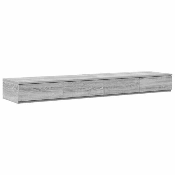 Sengekasser - EKSKLUSIV HUS - 135 x 36,5 x 16,5 cm - Grå Sonoma - Spånplader - Trykåbning Gris Sonoma