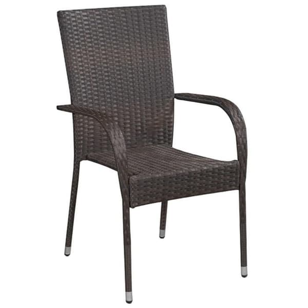 Maison Exclusive - Have spisebordssæt 5 dele Brun