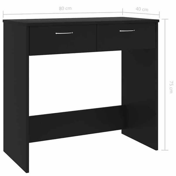 Maison Exclusive - Sort Kontor 80x40x75 cm Agglomereret Svart