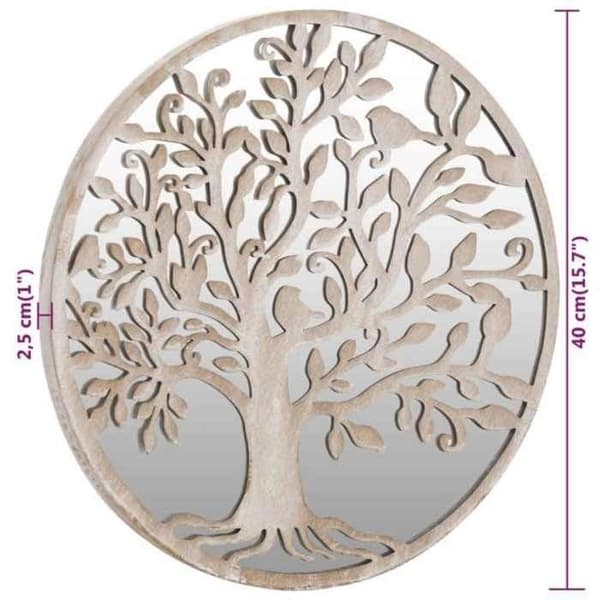 Maison Exclusive - Trädgårdspegel Sand 40x2,5cm Rund Järn för utomhusbruk Sand